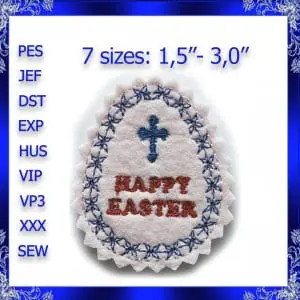 ITH Easter Egg feltie Embroidery Design Easter Egg Felties Easter