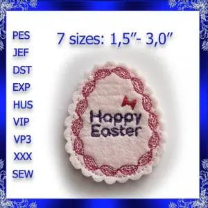 ITH Easter Egg feltie Embroidery Design Easter Egg Felties Easter