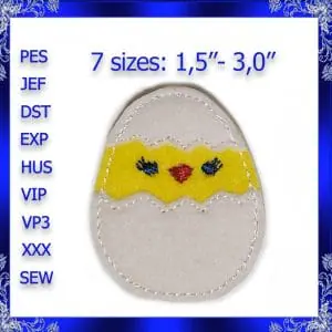ITH Chickie In Egg Feltie File Chickie Feltie Easter