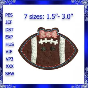 Football Feltie file ITH Football Felties embroidery