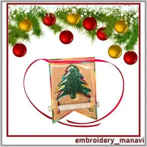 In_The_Hoop_designs_money_flag_Christmas_wallet_gift_pendant_Christmas_tree_ornament_embroidery_Applique_Tree