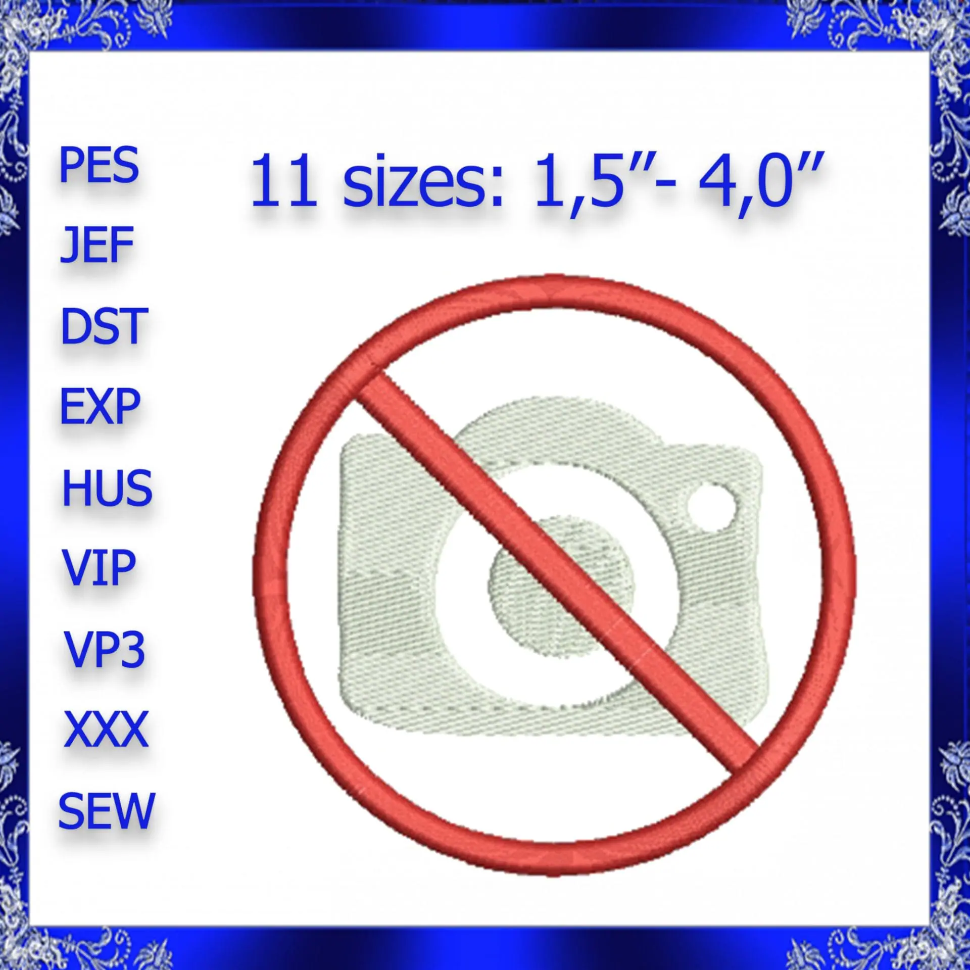 No photos label Machine Embroidery Design no photo 1 No photos label Machine Embroidery Design no photo