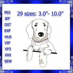 Dachshund machine embroidery design Dachshund