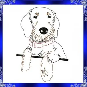 Dachshund machine embroidery design Dachshund