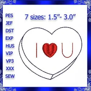 ITH I Love you Conversation Feltie File Heart