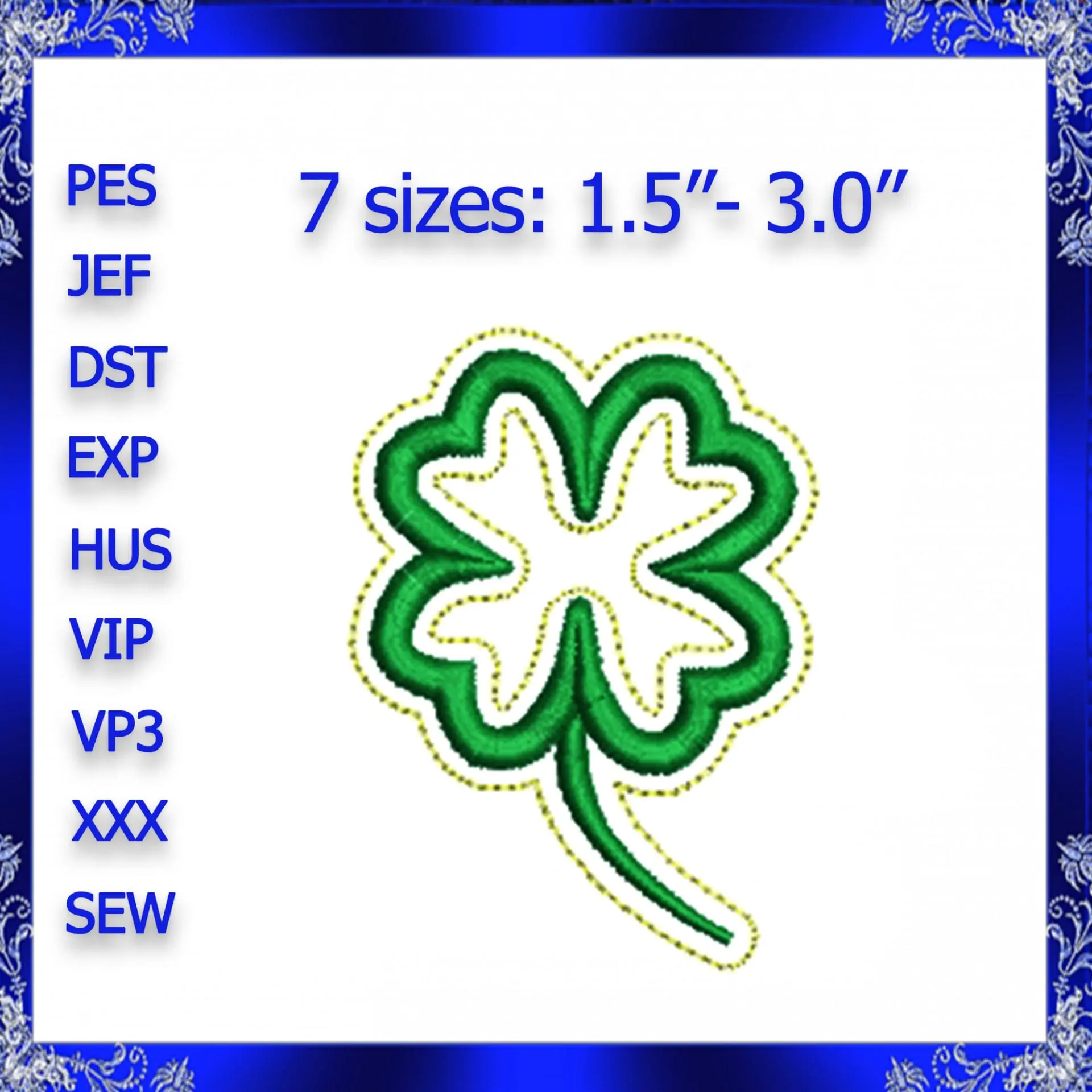 Shamrock Feltie file embroidery design clover feltie St. Patricks 1 Shamrock Feltie file embroidery design clover feltie St. Patricks