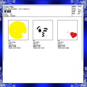 Blowing Kiss Emoji embroidery Design Heart Kiss Emoji