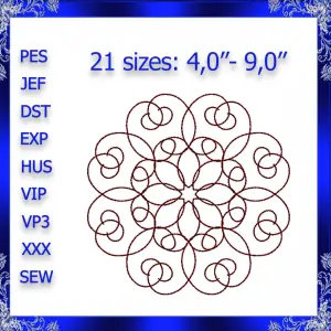Quilting Swirls Embroidery Design quilting swirls