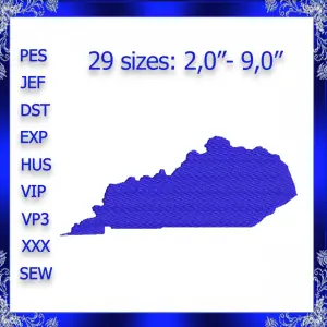 Kentucky State Embroidery design instant download