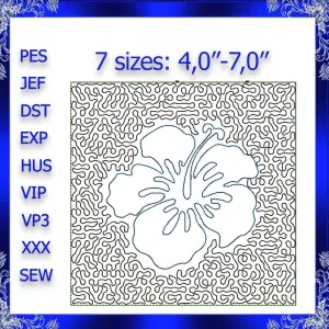 Flower Quilting machine Embroidery Design quilting