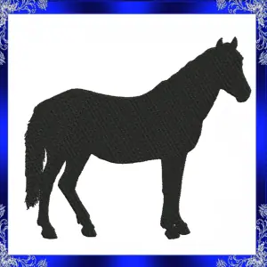 Horse machine Embroidery Design mini Horse Silhouette