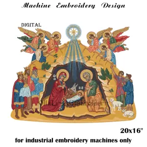 Nativity of Christ embroidery design
