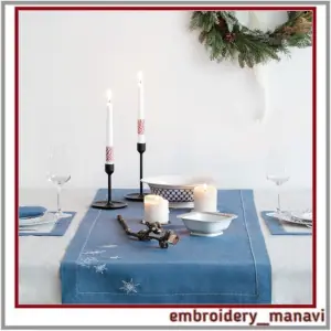 Winter Wonderland: Snowflake Border Embroidery Design