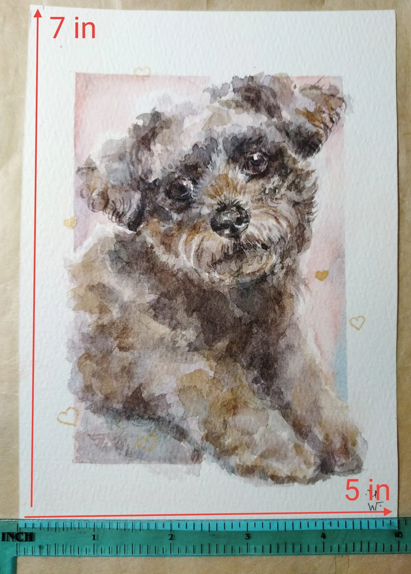 Sweet Roxy Portrait Watercolor Painting
