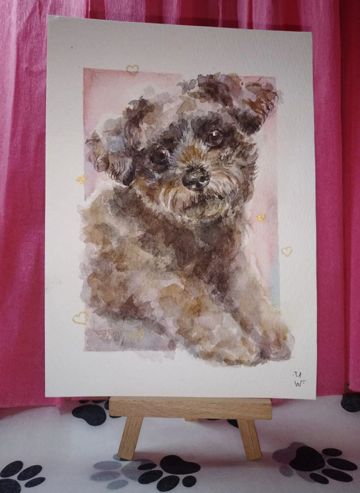 Sweet Roxy Portrait Watercolor Painting