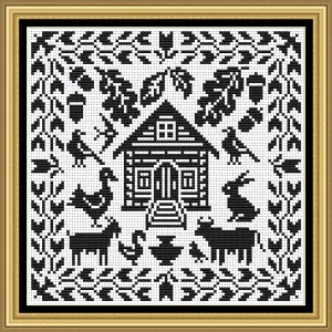 Black cross stitch