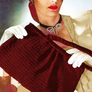 Vintage pattern, crochet bag for women, accessory format pdf