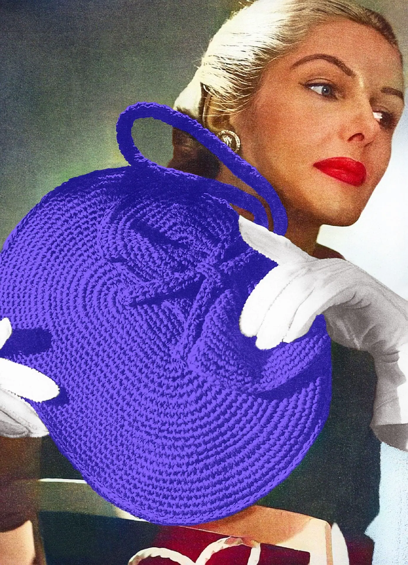 Crochet vintage pattern, designer evening bag, accessory handbag 1 Crochet vintage pattern, designer evening bag, accessory handbag