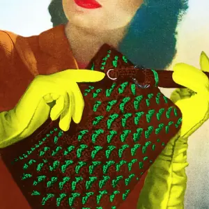 Vintage women's clutch, crochet pattern, hand made accessory