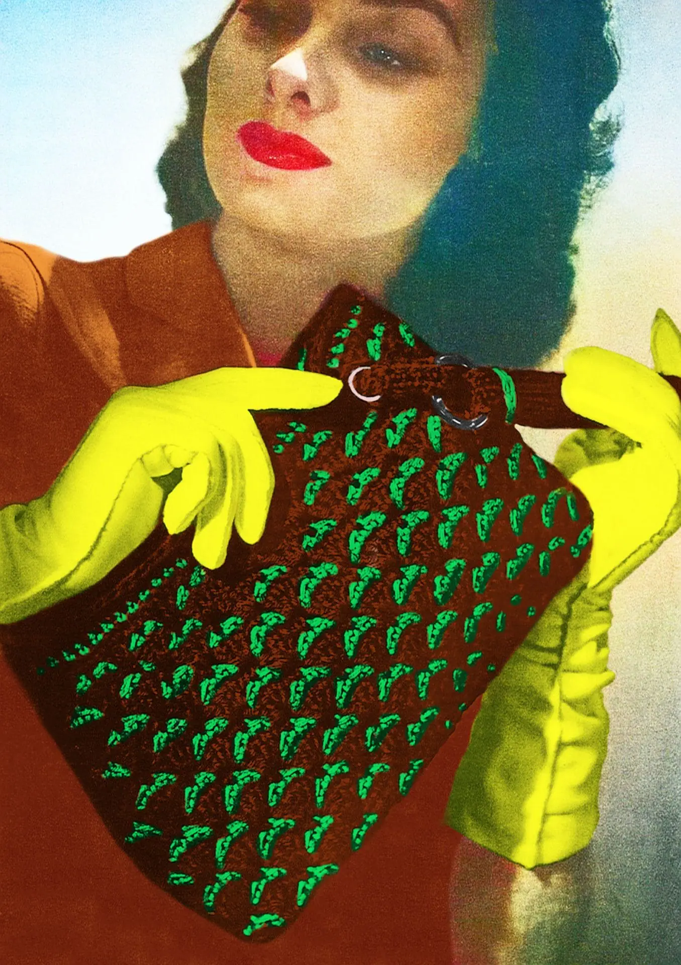 Vintage women's clutch, crochet pattern, hand made accessory 1 Vintage women's clutch, crochet pattern, hand made accessory