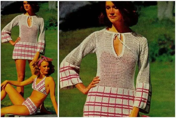Vintage Crochet Pattern Bikini and Shirt 1 Vintage Crochet Pattern Bikini and Shirt