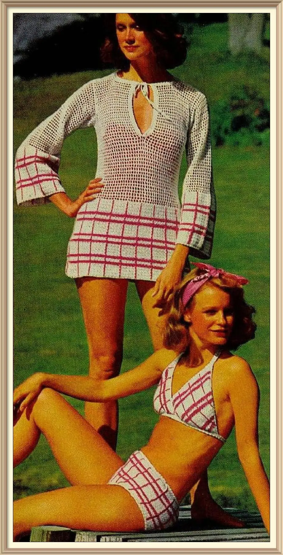 Vintage Crochet Pattern Bikini and Shirt 2 Vintage Crochet Pattern Bikini and Shirt - Image 2