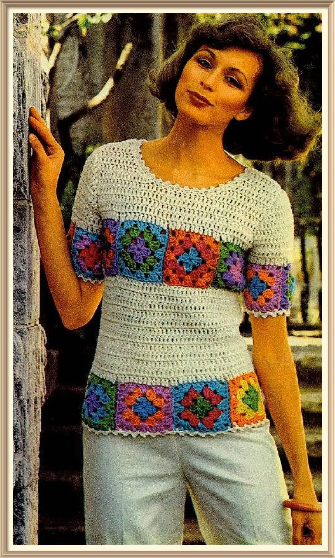 Vintage Crochet Pattern Granny T-Shirt 2 Vintage Crochet Pattern Granny T-Shirt - Image 2
