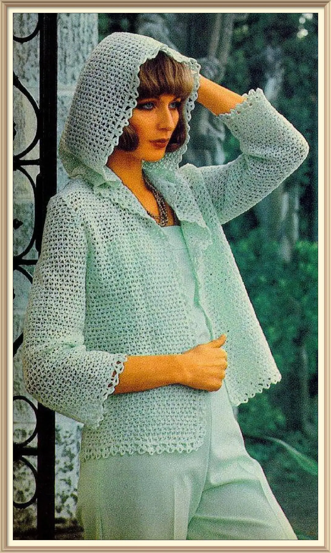 Vintage Crochet Pattern Hooded Jacket 2 Vintage Crochet Pattern Hooded Jacket - Image 2