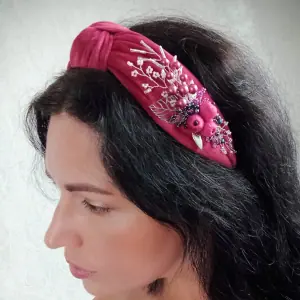handmade-embroidered-crimson-velvet-headband