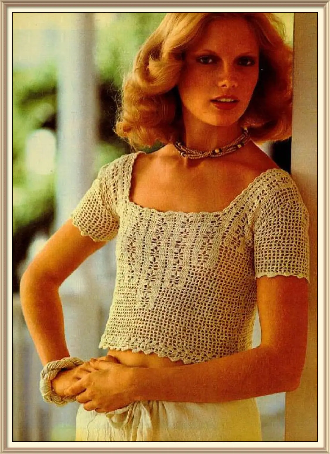 Vintage Crochet Pattern Short Sleeve Top 2 Vintage Crochet Pattern Short Sleeve Top - Image 2
