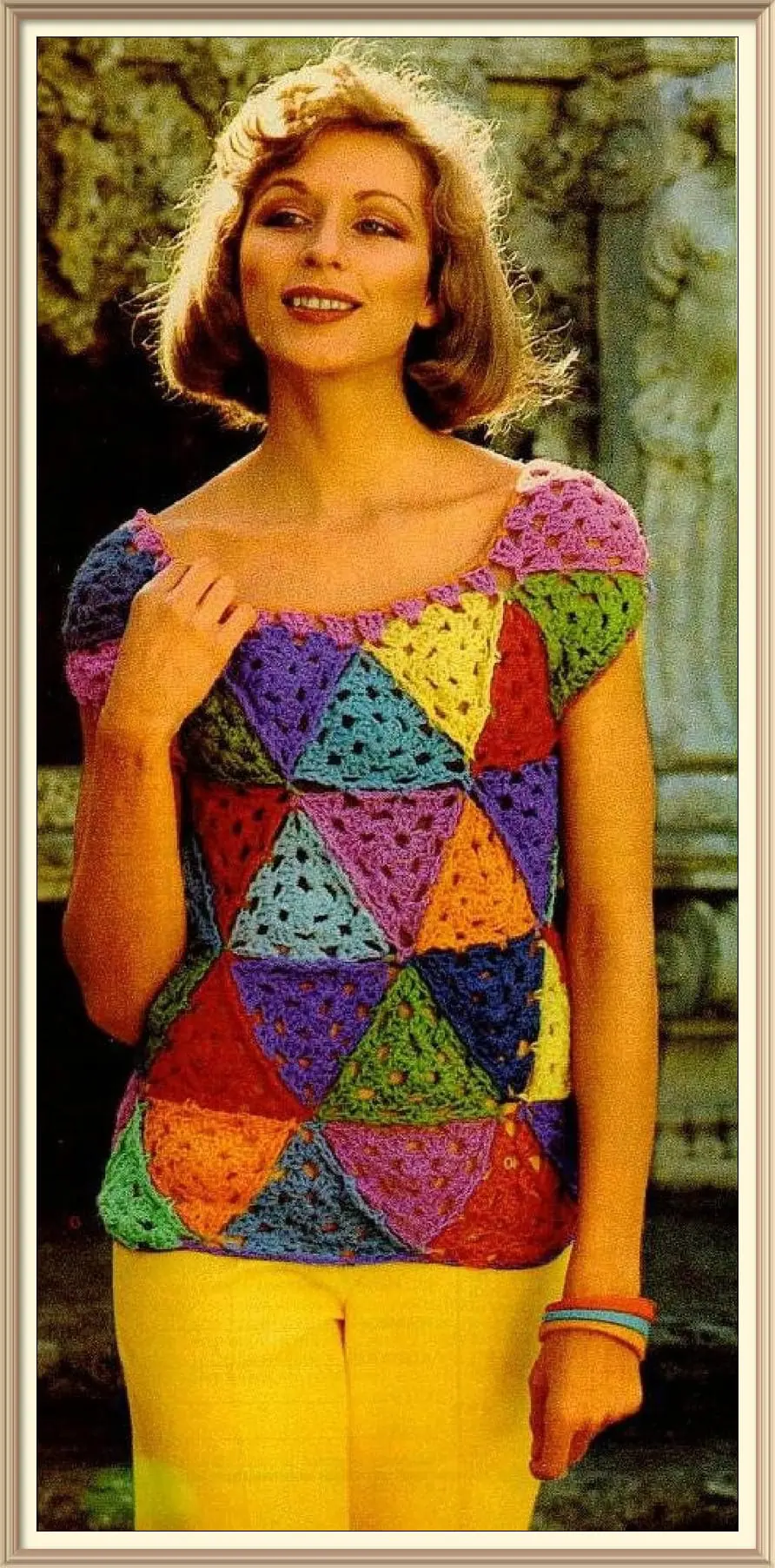 Vintage Crochet Pattern Triangle Top 2 Vintage Crochet Pattern Triangle Top - Image 2