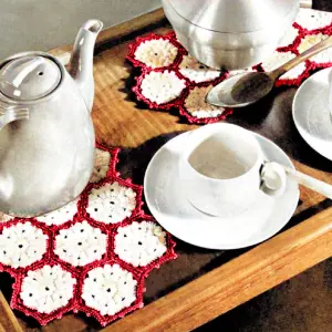 Pattern vintage, pebbly popcorn mat, crochet home decor, pdf