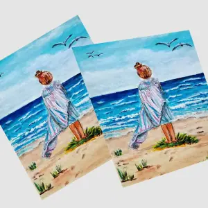 Girl by the Sea painting for Download