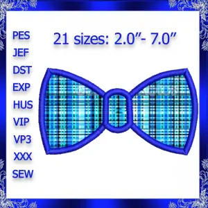 Bow Tie Applique embroidery Design Bow tie embroidery