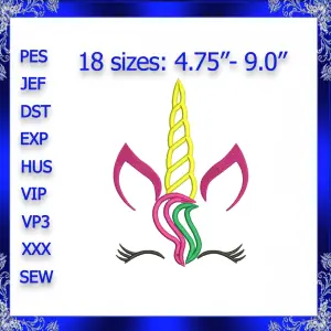 Unicorn applique Design unicorn applique embroidery