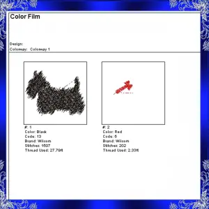 Scottish Terrier machine embroidery design Scotty