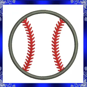 Baseball Applique Embroidery Design Baseball ball