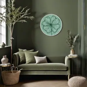 Lucky shamrock string art template PDF St Patricks day DIY craft