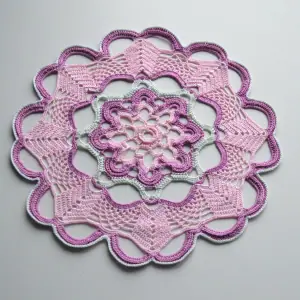 Pink embossed napkin
