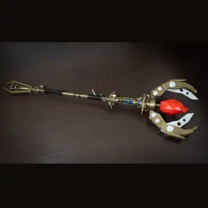 Crealandia - Handmade Marketplace 146 Staff of Fire Cosplay Prop – LED Fantasy Prop for Cosplay
