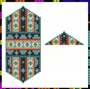 Loom beaded bracelet pattern Geometric pattern PDF file Set