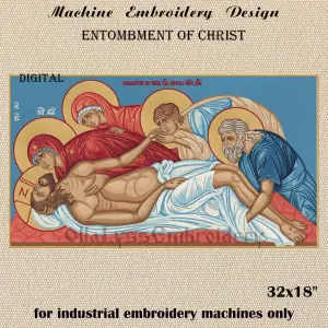 Entombment of Jesus Christ embroidery design