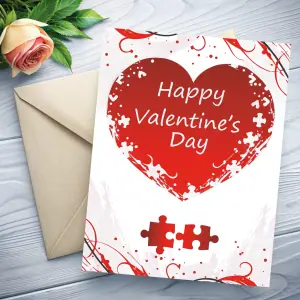 Valentine's Day greeting card with a beautiful heart