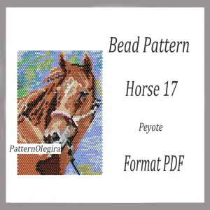 Horse 17 bead pattern Horse bead tapestry pattern Bead Horse patterns Olegirabeadpatterns