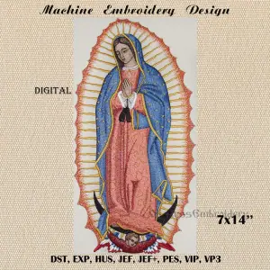 Our Lady Of Guadalupe embroidery design