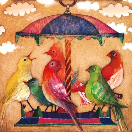 Сolorful birds painting