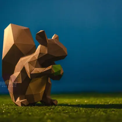 DIY Squirrel template Papercraft PDF