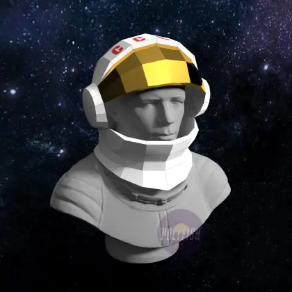 DIY Astronaut Helmet template Papercraft PDF