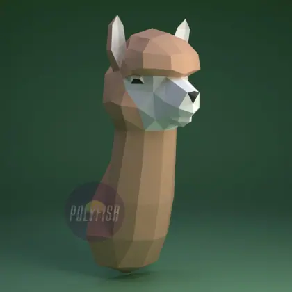 DIY Alpaca template Papercraft PDF