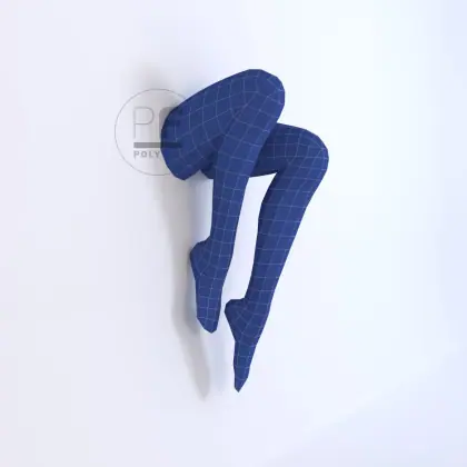 DIY Female Legs template Papercraft PDF